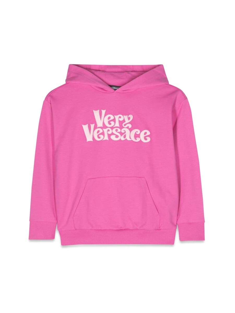 ヴェルサーチェ VERSACE クルーネックスウェットシャツ 調教師 ガールズ サクラ色 Crew neck sweatshirts 307629 関税 貨物輸送無料 2023AW el