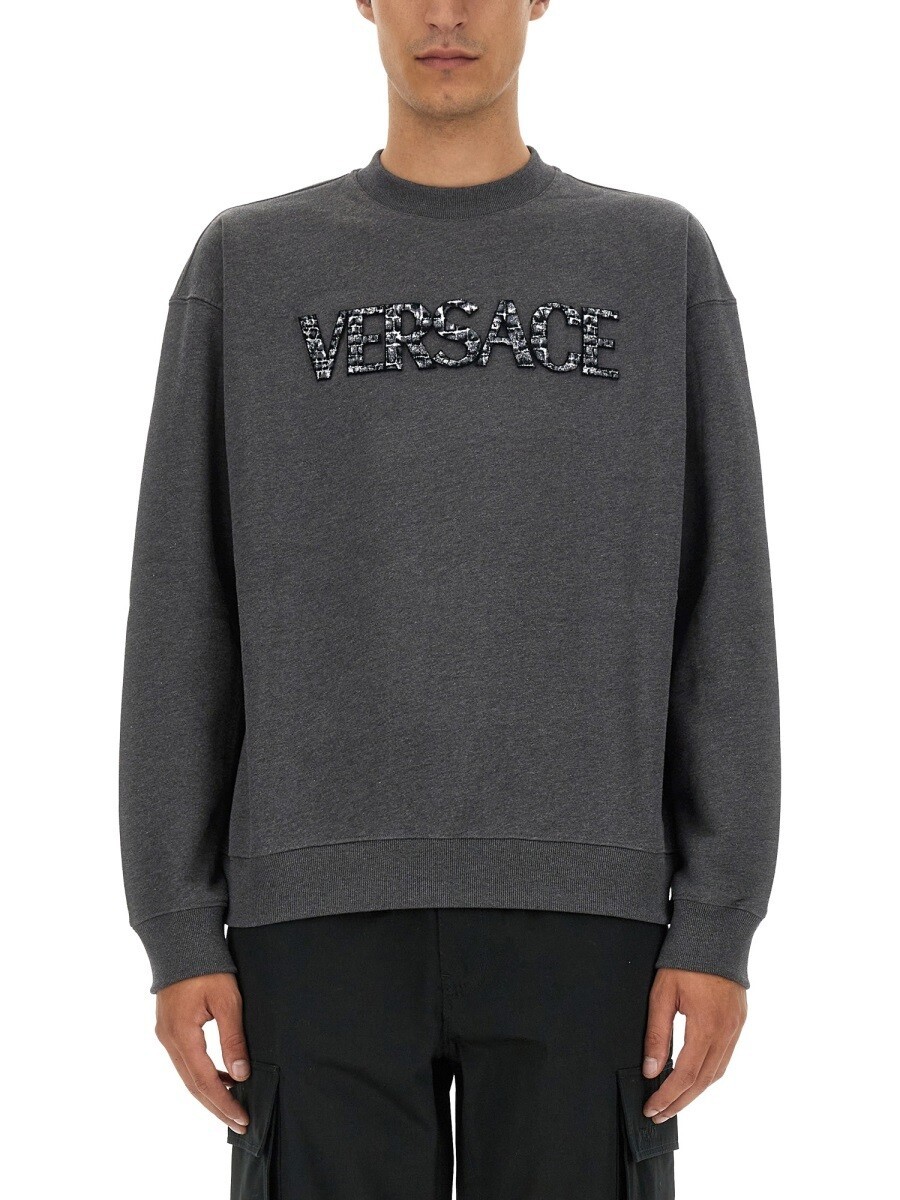 ヴェルサーチ VERSACE トレイナー 調教師 メンズ 薄墨色 Sweatshirts 302365 関税 貨物輸送無料 2023AW el