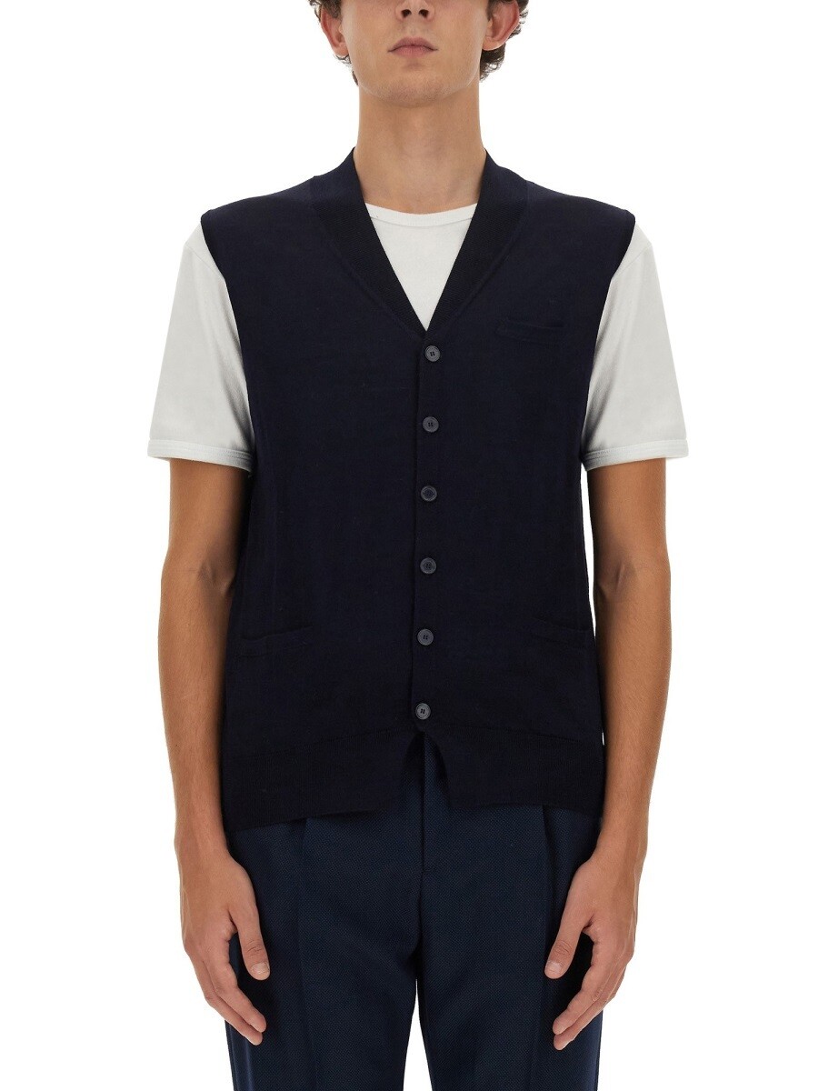 バランタイン BALLANTYNE ジレ ベスト メンズ ブルー Vests 306427 関税 送料無料 2023AW el