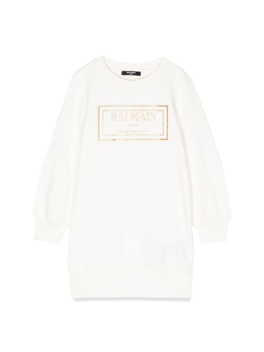 バルマン BALMAIN ロング御召しもの 御召しもの ガールズ 白いこと Long dresses 307360 関税 貨物輸送無料 2023AW el