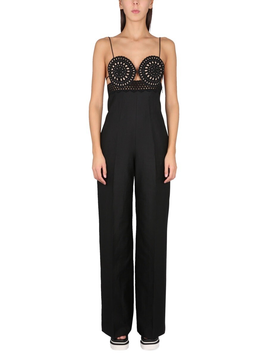 中心柱 ポールマッカートニー STELLA MCCARTNEY セットアップ オールインワン レディース 黒いこと Jumpsuits 266226 関税 貨物輸送無料 2023SS el