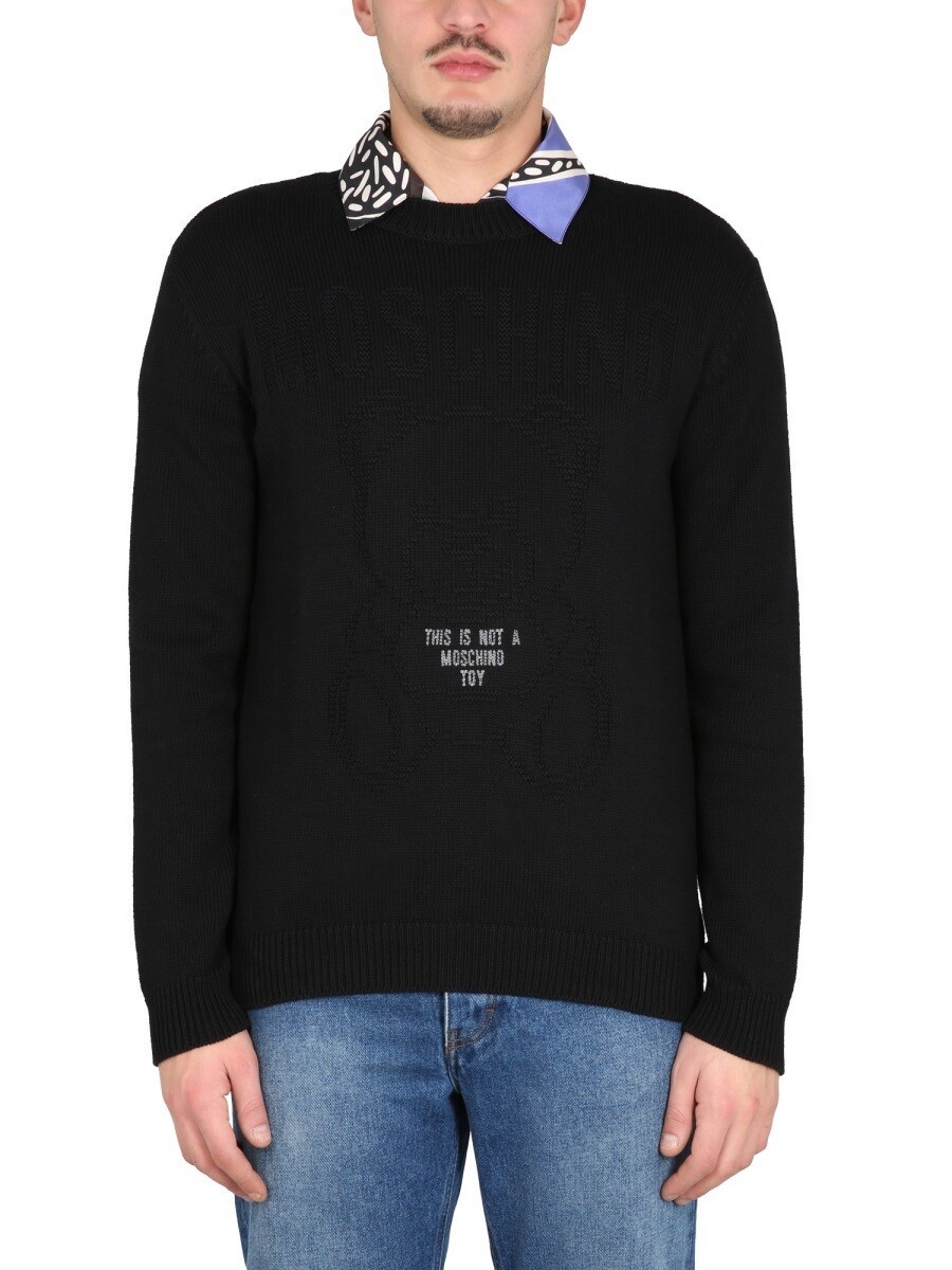 モスキーノ MOSCHINO セーター ニットウェア メンズ ブラック Knitwear 273443 関税 送料無料 2023SS el