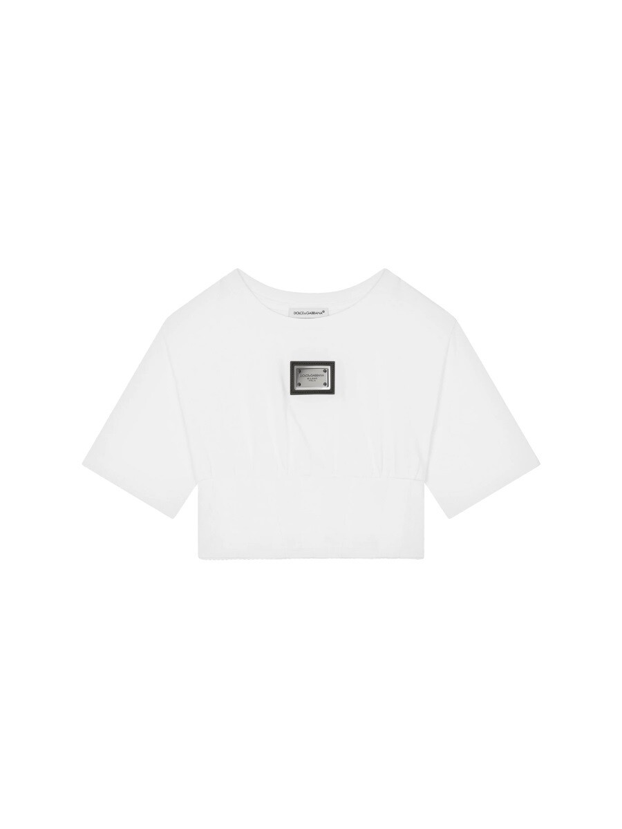 ドルチェ＆ガッバーナ DOLCE\u0026GABBANA ロング衣袂ティーシャツ ティーシャツ ガールズ 白いこと Long sleeve t-shirts 281809 関税 貨物輸送無料 2023SS el