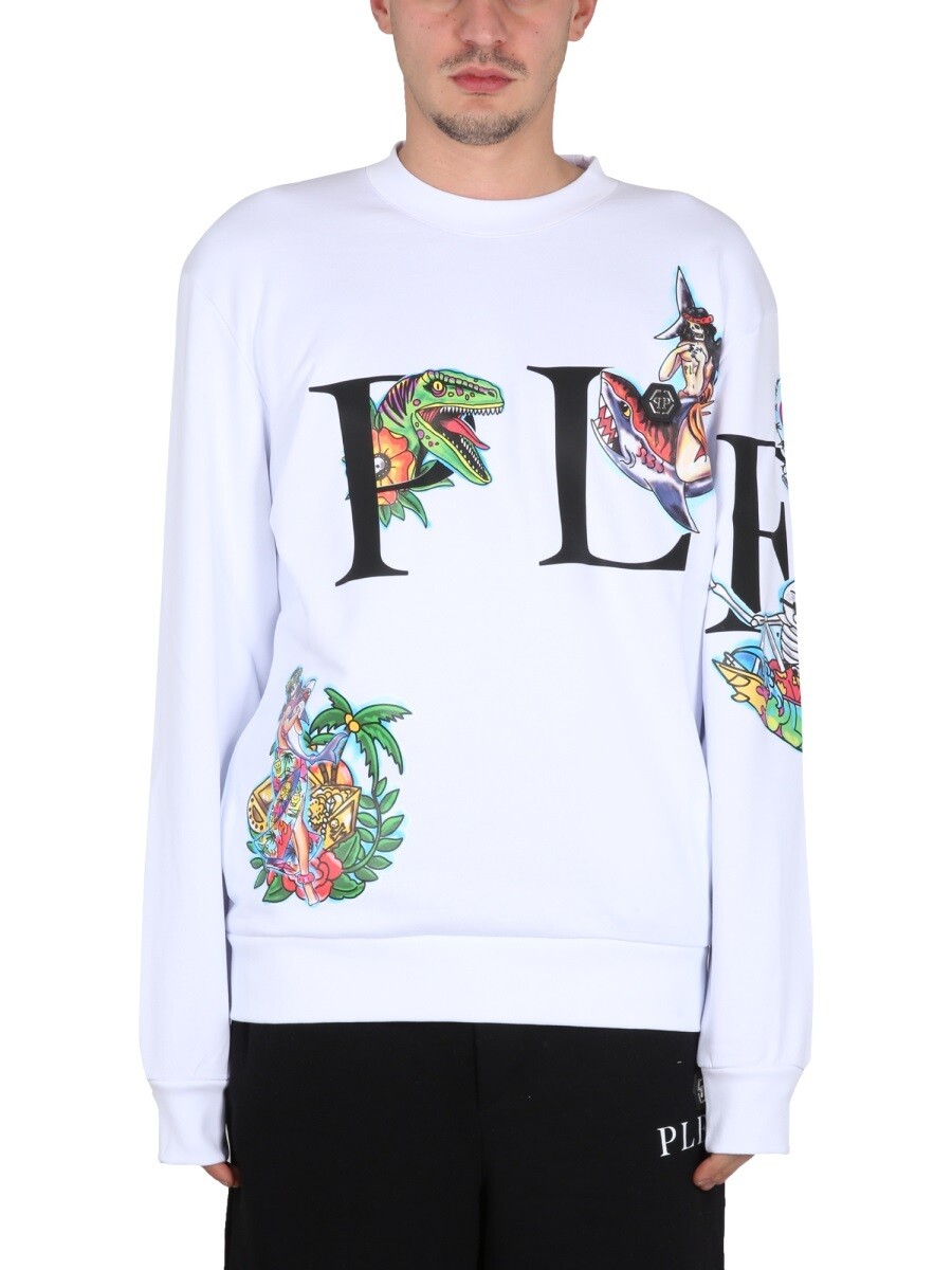 フィリップ 飾り気の無い PHILIPP PLEIN トレーナー 調教師 メンズ 白いこと Sweatshirts 279841 関税 貨物輸送無料 2023SS el