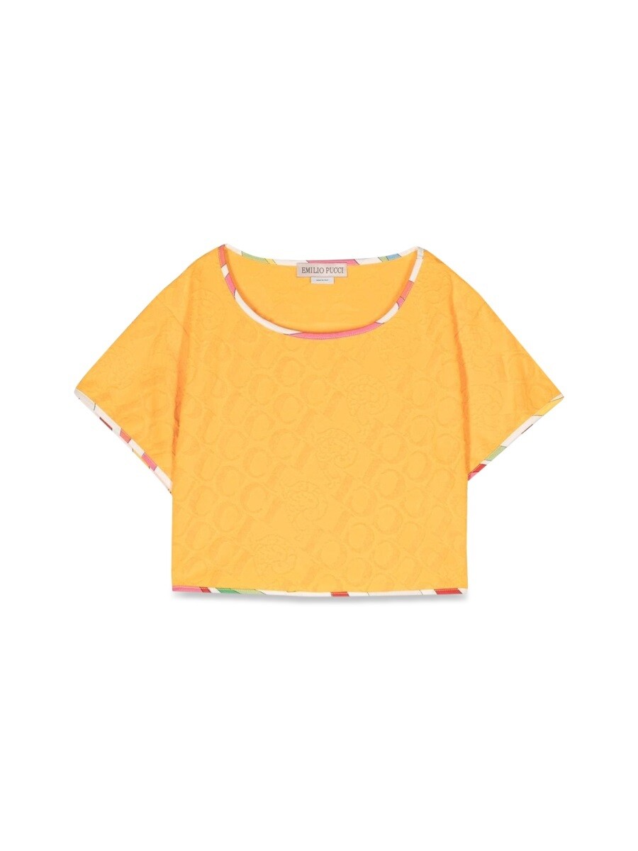 エミリオ・プッチ EMILIO PUCCI ロングスリーブTシャツ Tシャツ ガールズ イエロー Long sleeve t-shirts 281179 関税 送料無料 2023SS el|BRANDSHOP「il Tesoro」
