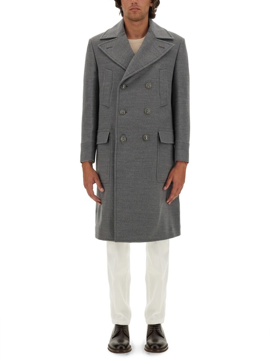 ブルネロ クチネリ BRUNELLO CUCINELLI トレンチ 厚地の外套 メンズ 薄墨色 Coats and Trench 336270 関税 貨物輸送無料 2024AW el