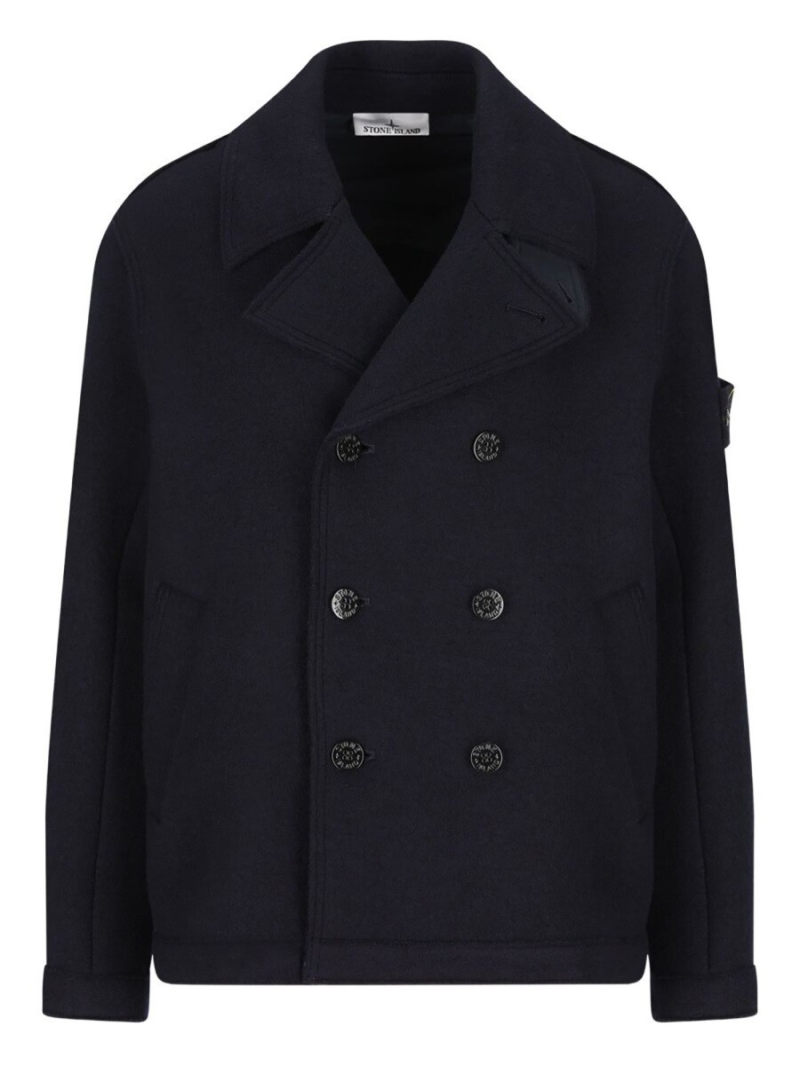 石ころ 島 STONE ISLAND トレンチ 厚地の外套 メンズ 青色 Coats and Trench 388197 関税 貨物輸送無料 2025AW el