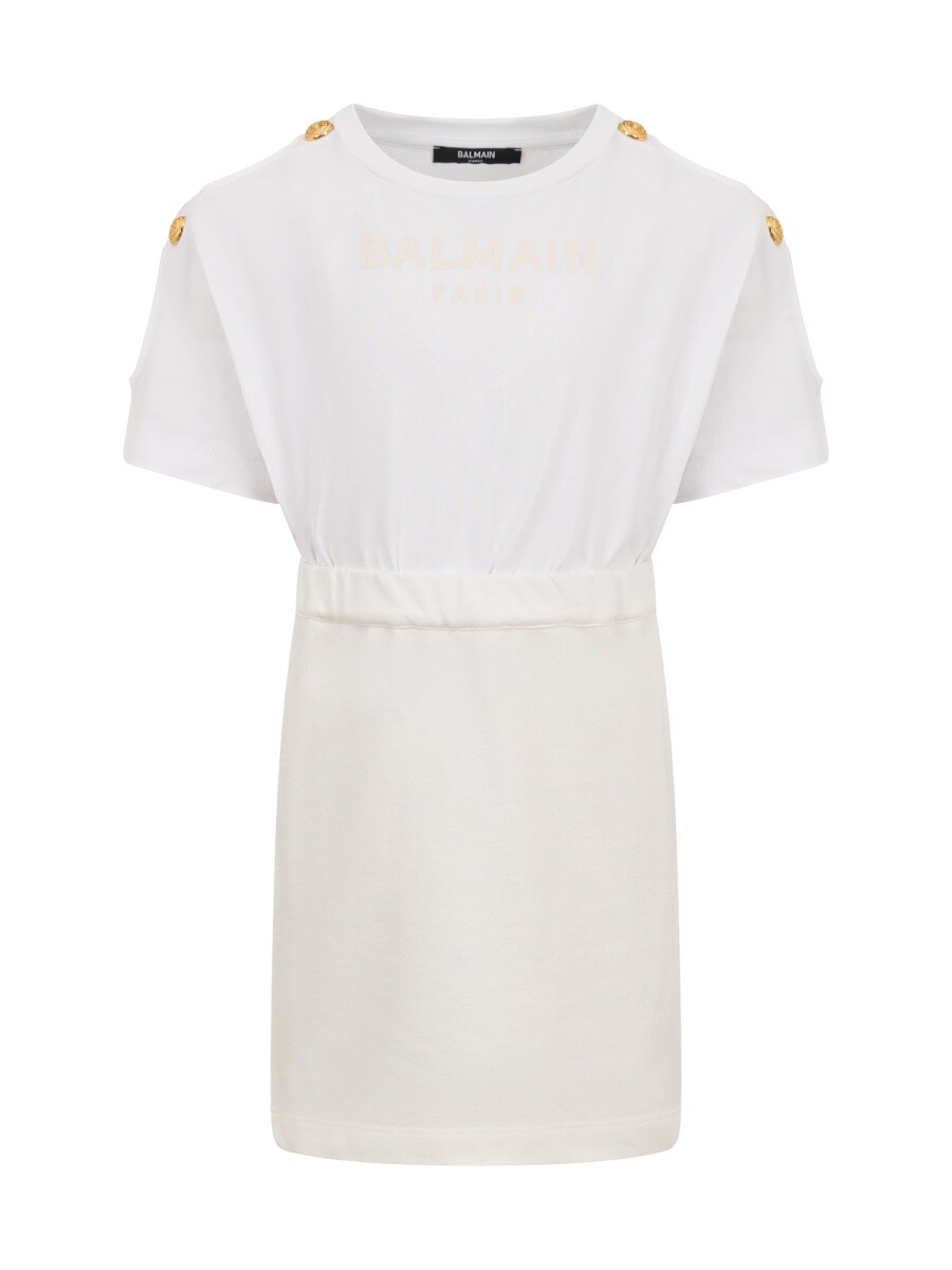 バルマン BALMAIN ロング御召しもの 御召しもの ガールズ 白いこと Long dresses 394008 関税 貨物輸送無料 2026SS el