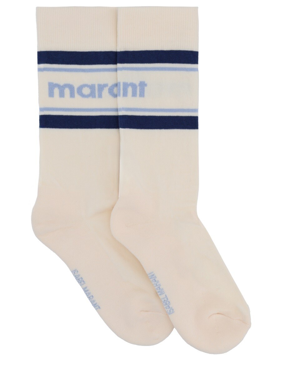 イザ呼びりん マラン ISABEL MARANT ソックス 靴下 レディース 青み Socks 396435 関税 貨物輸送無料 2026SS el