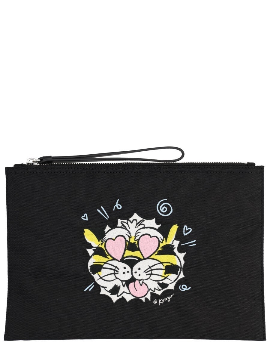 KENZO トラ刺繍 ブラックカードケース | APPS-BICENTENARIO-PRD-01