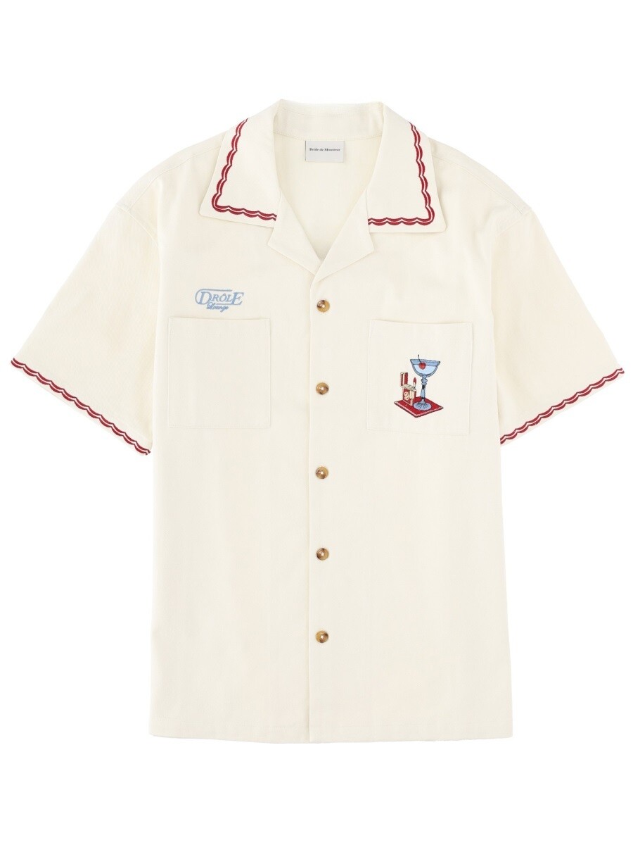 ドロール ド ムッシュ DROLE DE MONSIEUR シャツ メンズ ホワイト Shirts 400419 関税 送料無料 2026SS el|BRANDSHOP「il Tesoro」