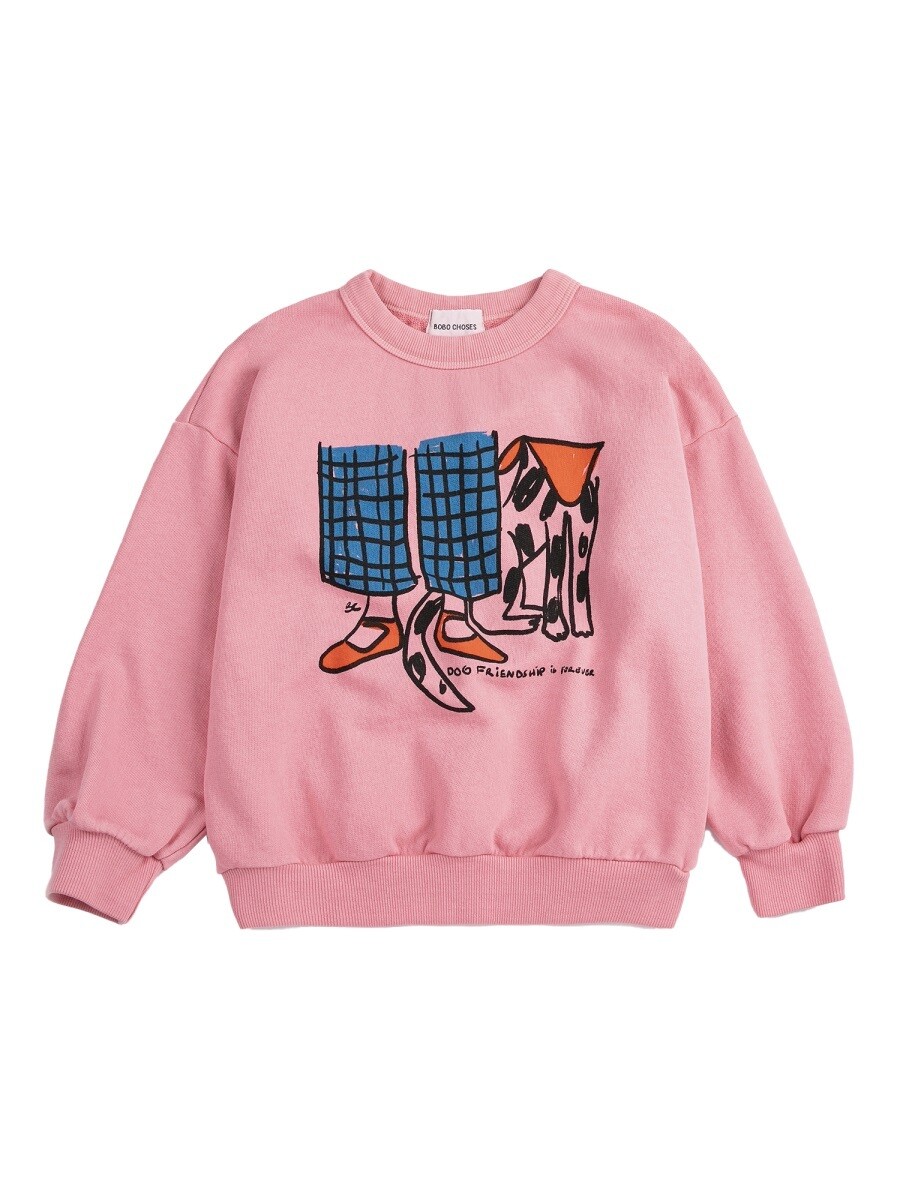 ボボショーズ BOBO CHOSES クルーネックスウェットシャツ トレーナー ガールズ ピンク Crew neck sweatshirts 401243 関税 送料無料 2026SS el｜BRANDSHOP「il Tesoro」