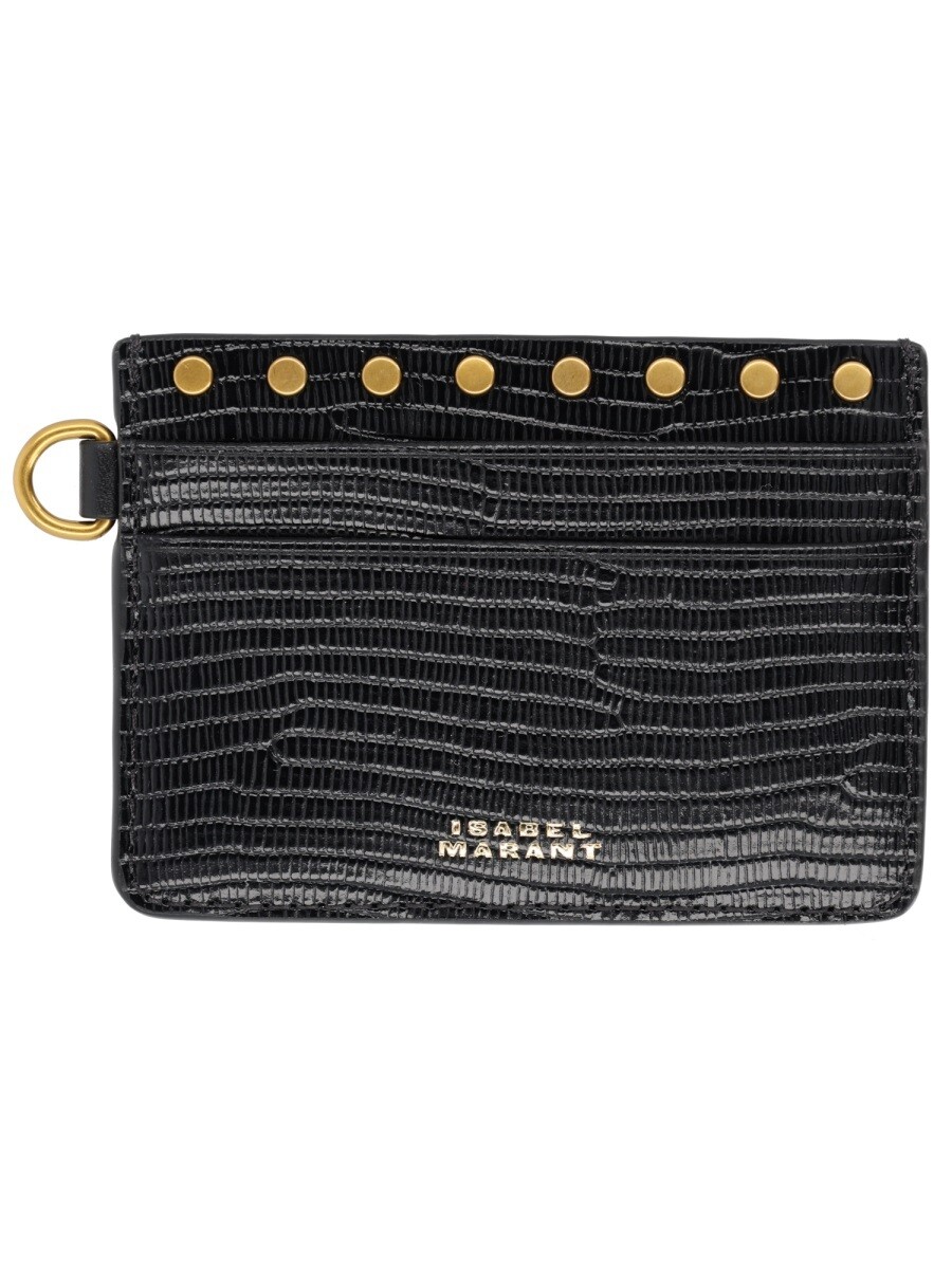 イザ呼びりん マラン ISABEL MARANT 歌留多保持者 紙入れ レディース 黒いこと Wallets and Card Holders 397410 関税 貨物輸送無料 2026SS el