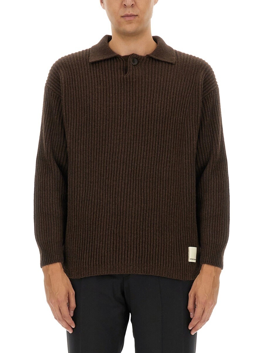 エンポリオ アルマーニ EMPORIO ARMANI セーター ニットウェア メンズ ブラウン Knitwear 330612 関税 送料無料 2024AW el｜BRANDSHOP「il Tesoro」