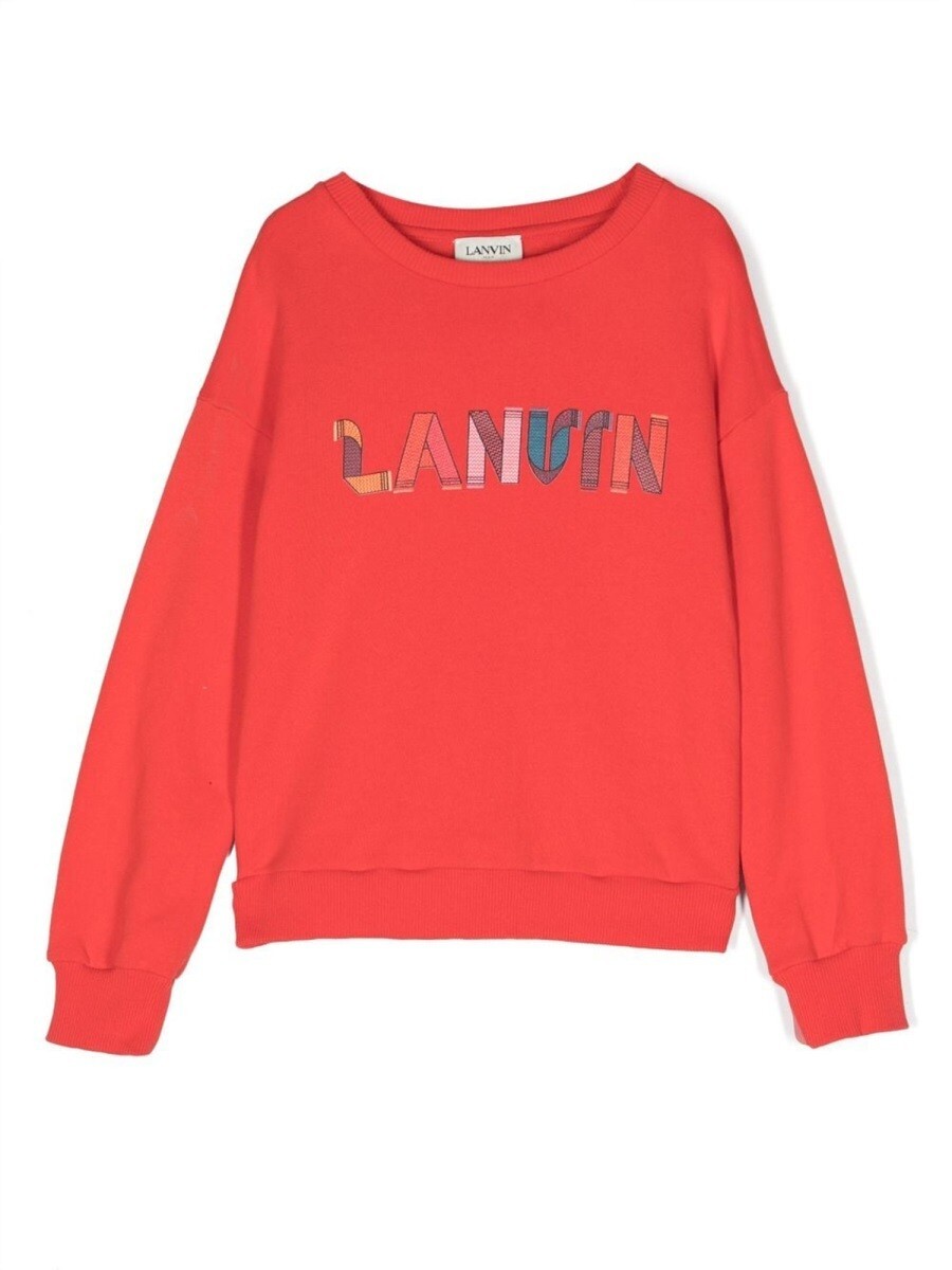 ランバン LANVIN クルーネックスウェットシャツ 調教師 ガールズ 赤いこと Crew neck sweatshirts 306591 関税 貨物輸送無料 2023AW el