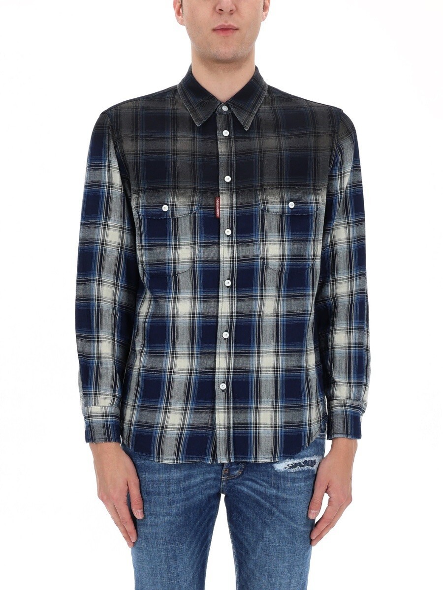 ディースクエアード DSQUARED2 シャツ メンズ ブルー Shirts 391265 関税 送料無料 2026SS el｜BRANDSHOP「il Tesoro」
