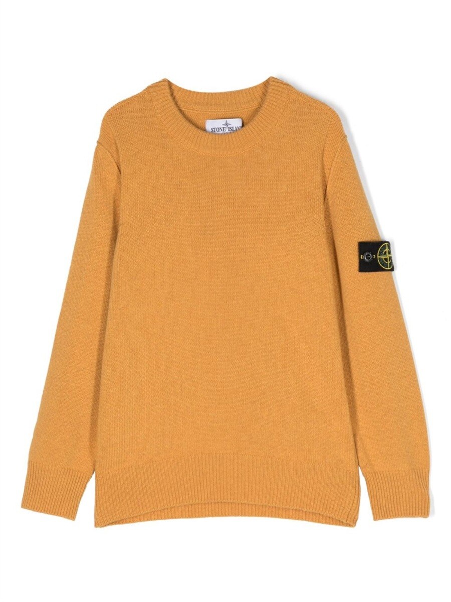 ストーンアイランド STONE ISLAND クルーネックジャンパー ニットウェア ボーイズ ブラウン Crew neck jumpers 306868 関税 送料無料 2023AW el