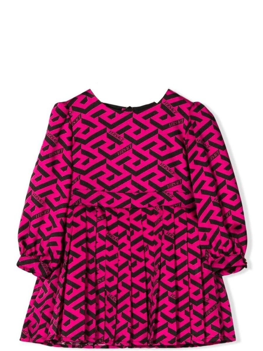 ヴェルサーチェ VERSACE ロング御召しもの 御召しもの ガールズ パープル Long dresses 256968 関税 貨物輸送無料 2022AW el