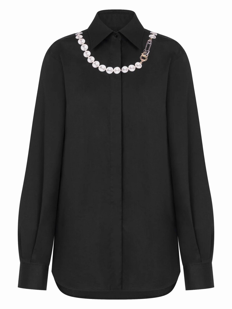 モスキーノ MOSCHINO シャツ レディース ブラック Shirts 410485 関税 送料無料 2026SS el｜BRANDSHOP「il Tesoro」