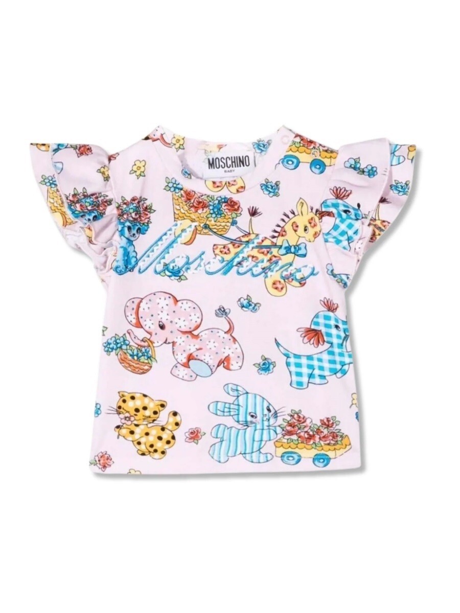 モスキーノ MOSCHINO ロングスリーブTシャツ Tシャツ ガールズ ピンク Long sleeve t-shirts 247319 関税 送料無料 2022SS el｜BRANDSHOP「il Tesoro」