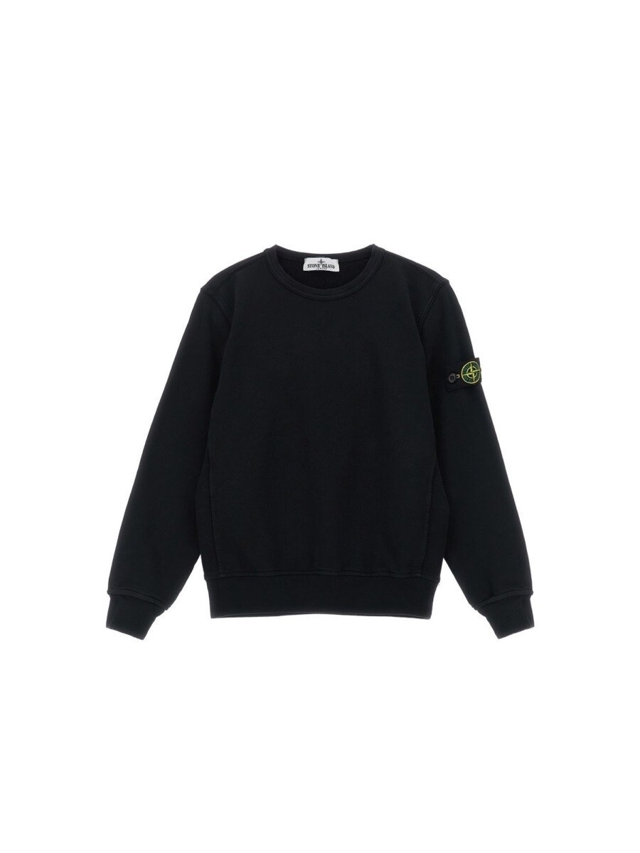 ストーンアイランド STONE ISLAND クルーネックスウェットシャツ 調教師 ボーイズ 黒いこと Crew neck sweatshirts 403404 関税 貨物輸送無料 2026SS el