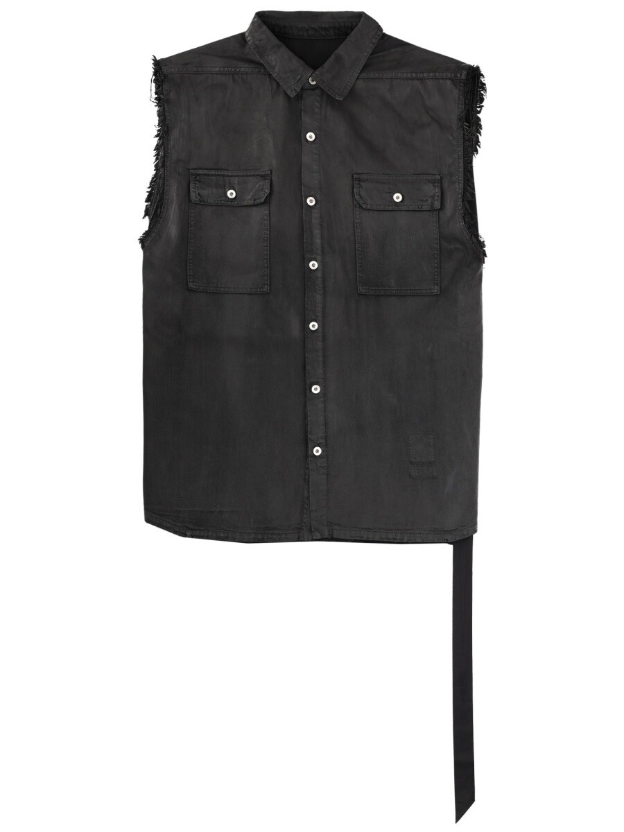 リック・オウエンス・ダークシャドウ RICK OWENS DRKSHDW ジレ より良い メンズ 黒いこと Vests 400679 関税 貨物輸送無料 2026SS el