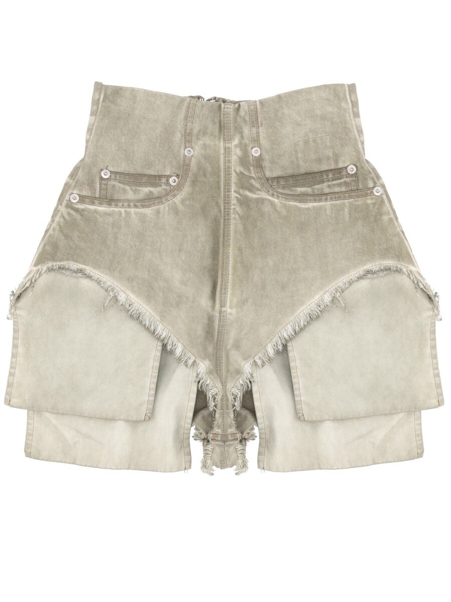 リック・オウエンス・ダークシャドウ RICK OWENS DRKSHDW デニムショーツ ショーツ レディース ベージュ Denim shorts 405385 関税 送料無料 2026SS el|BRANDSHOP「il Tesoro」