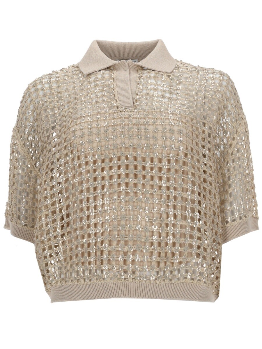 ブルネロクチネリ BRUNELLO CUCINELLI スポーツシャツ レディース ベージュ Polo 400138 関税 貨物輸送無料 2026SS el