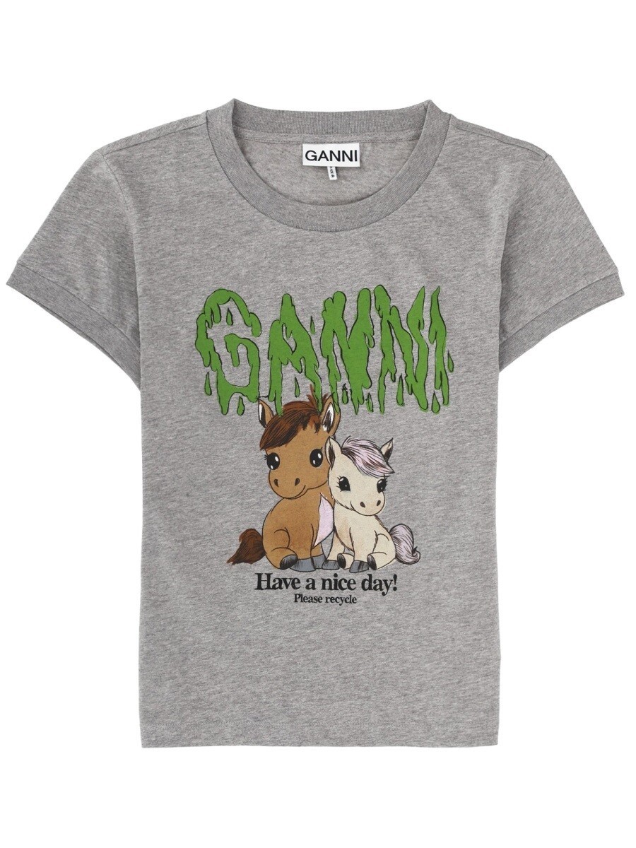 ガニー GANNI ポロシャツ Tシャツ レディース グレー T-shirts and polo shirts 400106 関税 送料無料 2026SS el