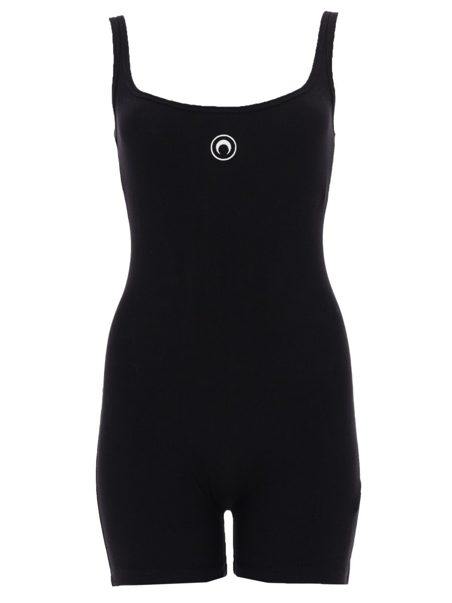 マリーンセル MARINE SERRE セットアップ オールインワン レディース 黒いこと Jumpsuits 404791 関税 貨物輸送無料 2026SS el