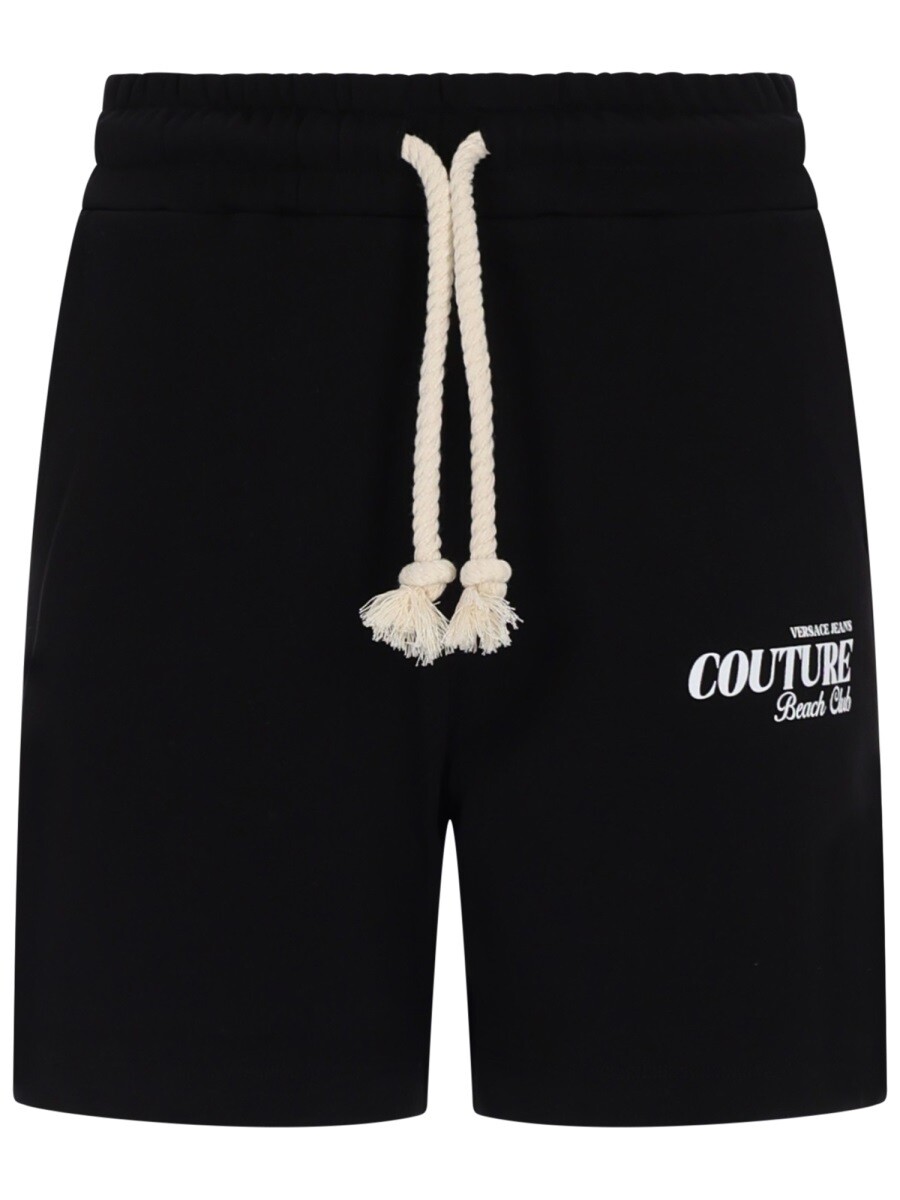 ヴェルサーチェ・ジーンズ・クチュール VERSACE JEANS COUTURE ジーンズさる股引き さる股引き レディース 黒いこと Denim shorts 396048 関税 貨物輸送無料 2026SS el
