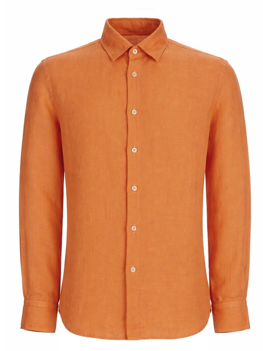 ワンハンドレッドトゥエンティーパーセントリノ 120% LINO シャツ メンズ オレンジ Shirts 406726 関税 送料無料 2026SS el｜BRANDSHOP「il Tesoro」