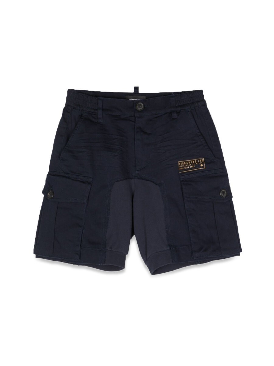 ディースクエアード DSQUARED2 遊撃手ズボン下 ズボン下 さる股引き ボーイズ 青色 Shorts 266307 関税 貨物輸送無料 2023SS el