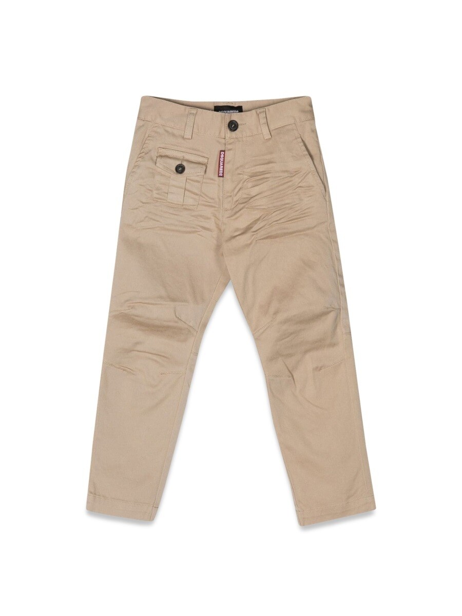ディースクエアード DSQUARED2 ズボン下 ボーイズ ベージュ Cargo trousers 267210 関税 貨物輸送無料 2023SS el