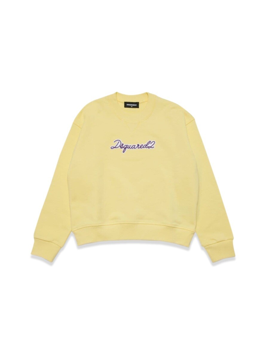 ディースクエアード DSQUARED2 クルーネックスウェットシャツ トレーナー ガールズ ベージュ Crew neck sweatshirts 315706 関税 送料無料 2024SS el｜BRANDSHOP「il Tesoro」