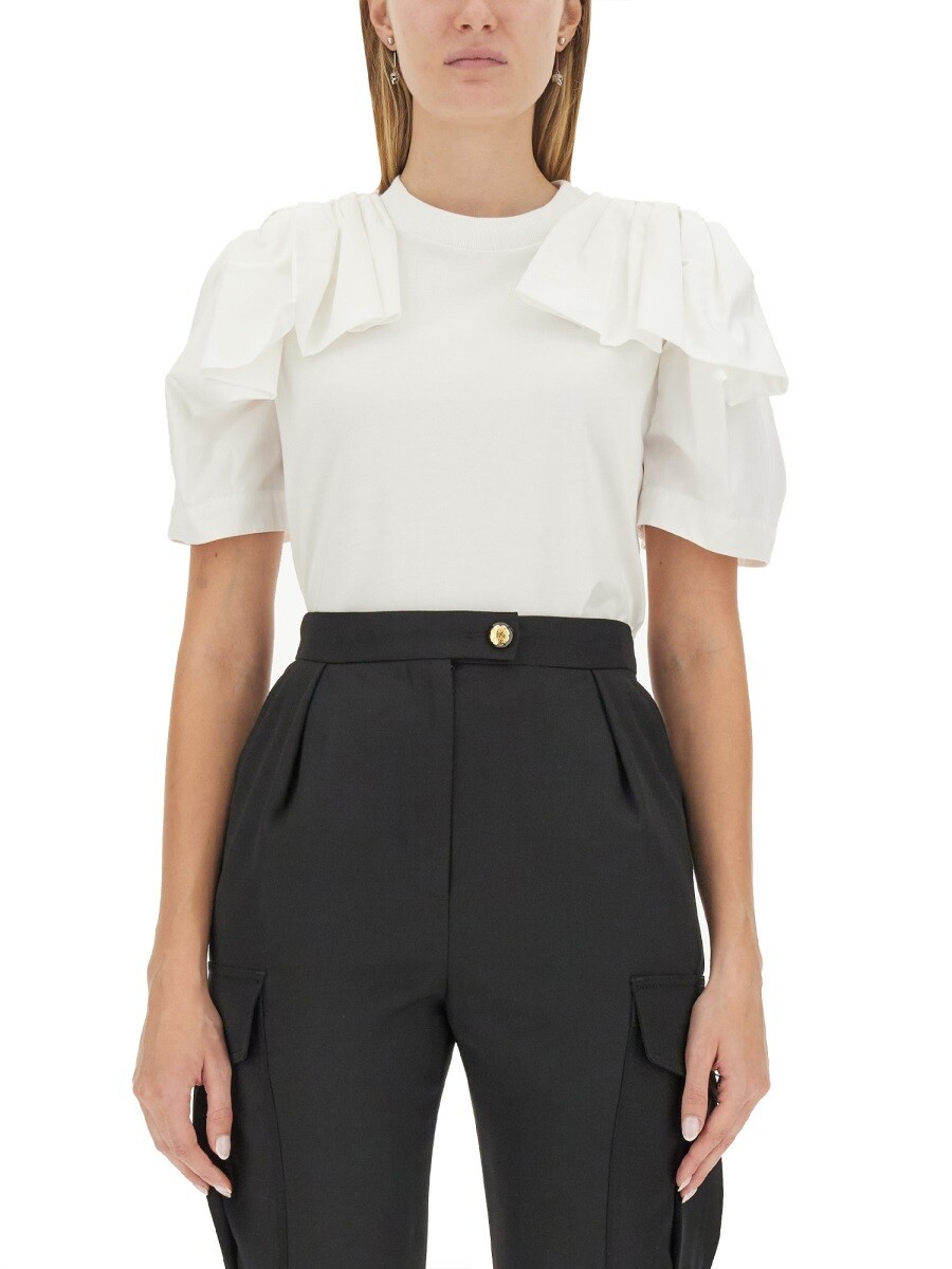 アレキサンダー マックイーン ALEXANDER MCQUEEN スポーツシャツ プルオーバー レディース 白いこと T-shirts and polo shirts 305539 関税 貨物輸送無料 2023AW el