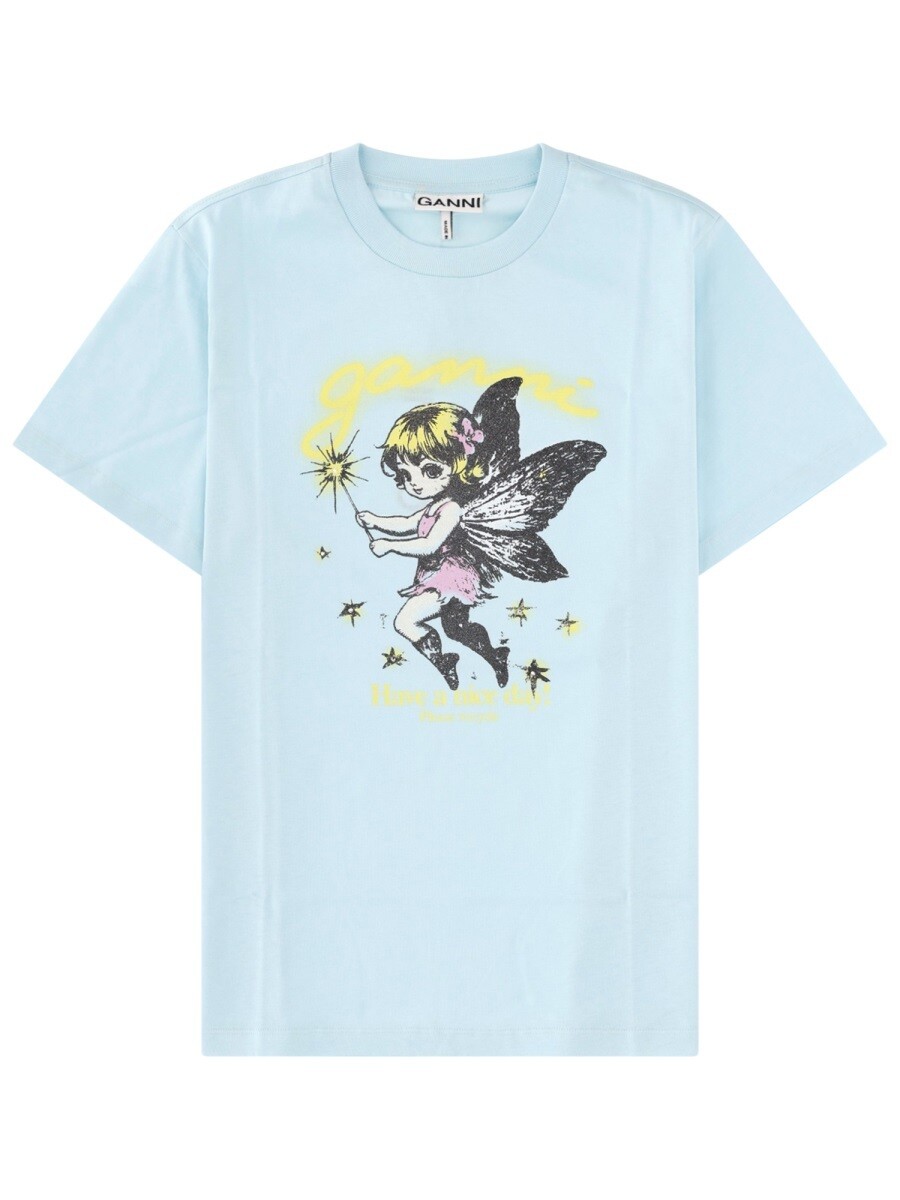 ガニー GANNI スポーツシャツ プルオーバー レディース 白いこと T-shirts and polo shirts 412095 関税 貨物輸送無料 2026SS el
