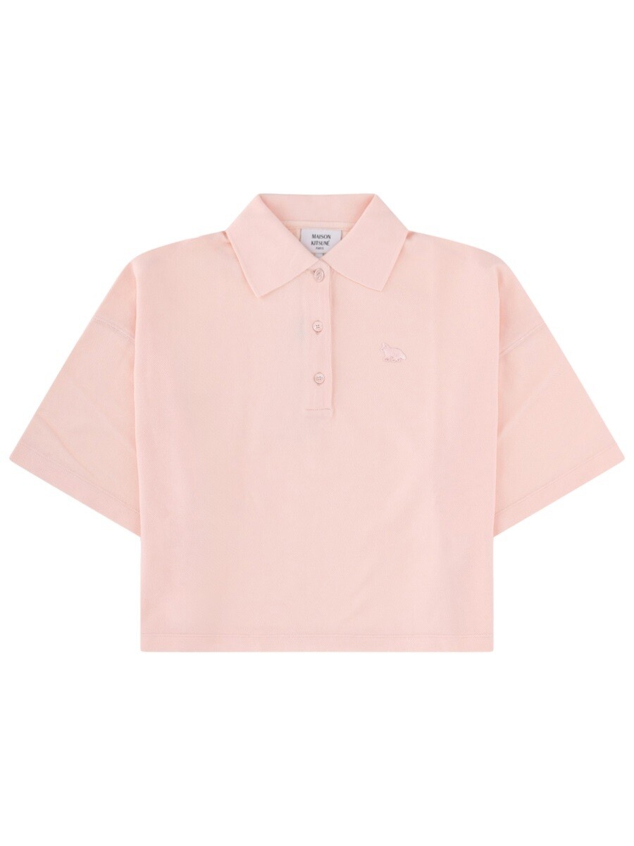 棲み家 稲荷 MAISON KITSUNE スポーツシャツ レディース サクラ色 Polo 396028 関税 貨物輸送無料 2026SS el