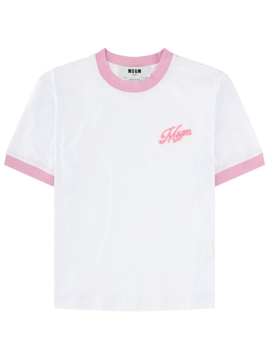 エムエスジーエム MSGM スポーツシャツ プルオーバー レディース 白いこと T-shirts and polo shirts 401297 関税 貨物輸送無料 2026SS el