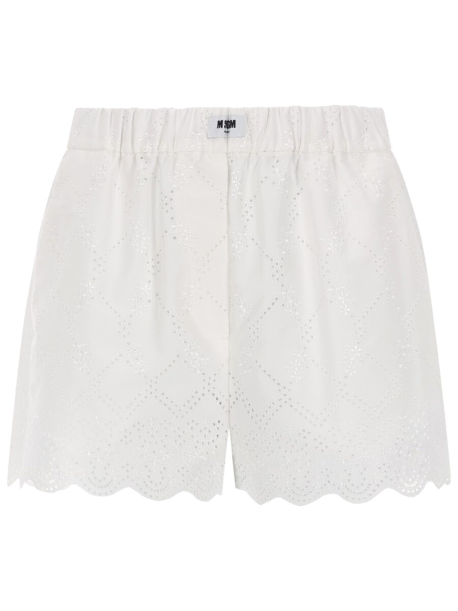 エムエスジーエム MSGM ジーンズさる股引き さる股引き レディース 白いこと Denim shorts 400770 関税 貨物輸送無料 2026SS el