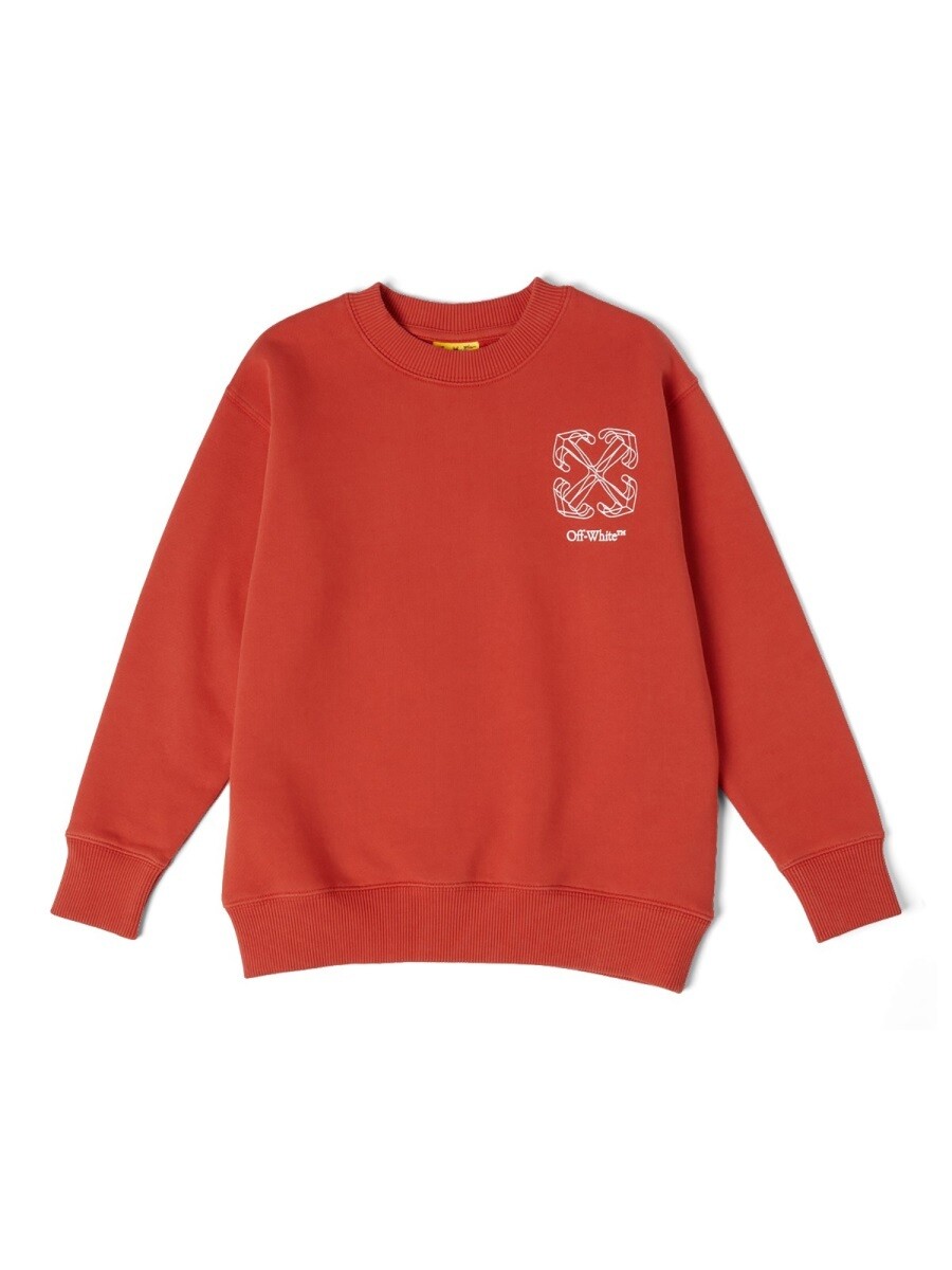 オフ 白いこと OFF-WHITE クルーネックスウェットシャツ 調教師 ボーイズ 赤いこと Crew neck sweatshirts 338161 関税 貨物輸送無料 2024AW el