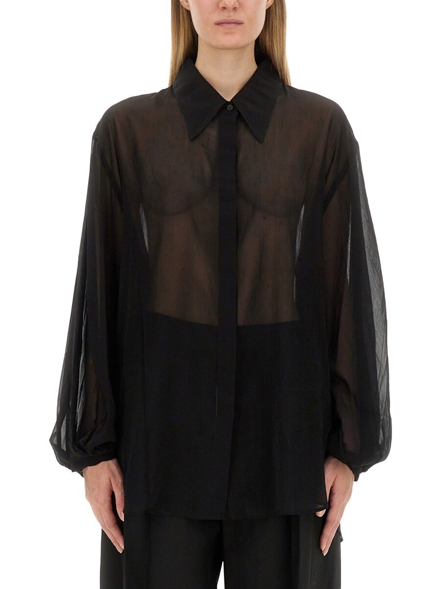 カイト KHAITE シャツ レディース ブラック Shirts 339688 関税 送料無料 2024AW el|BRANDSHOP「il Tesoro」