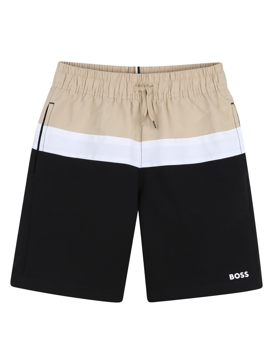ヒューゴ 主任者 HUGO BOSS 塩水ズボン下 スイムウェア ボーイズ 黒いこと Swim shorts 398576 関税 貨物輸送無料 2026SS el