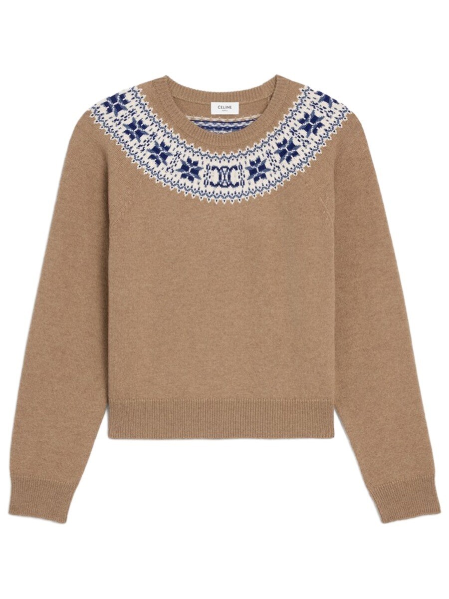セリーヌ CELINE スウェーター 編み物お召しもの レディース 赤銅色 Knitwear 384091 関税 貨物輸送無料 2025AW el