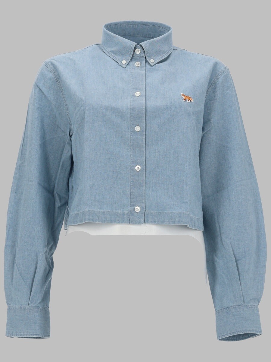 メゾン キツネ MAISON KITSUNE シャツ レディース ブルー Shirts 398655 関税 送料無料 2026SS el|BRANDSHOP「il Tesoro」