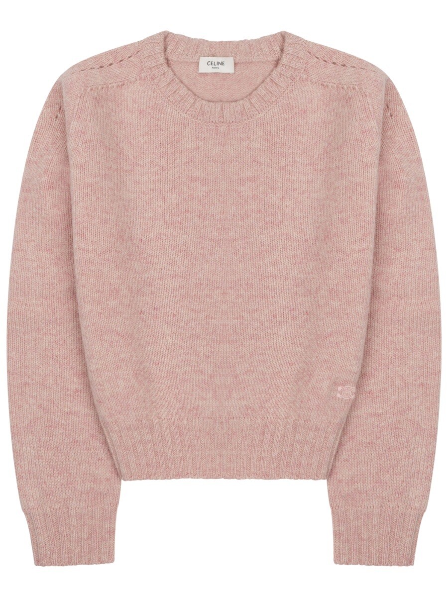 セリーヌ CELINE プルオーバー 編み物御召しもの レディース さくら色 Knitwear 390091 関税 貨物輸送無料 2024AW el