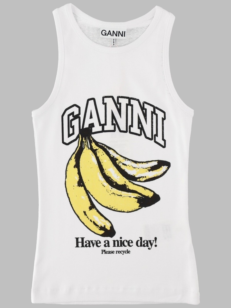 ガニー GANNI Tシャツ トップス レディース ホワイト T-shirts and tops 418688 関税 送料無料 2026AW el|BRANDSHOP「il Tesoro」