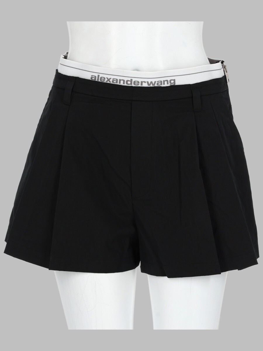 アレキサンダーワン ALEXANDER WANG ジーンズさる股引き さる股引き レディース 黒いこと Denim shorts 413826 関税 貨物輸送無料 2026AW el