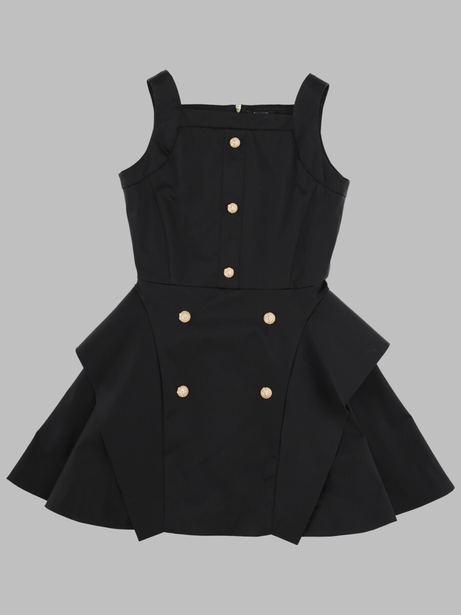 バルマン BALMAIN ロング御召しもの 御召しもの ガールズ 黒いこと Long dresses 400504 関税 貨物輸送無料 2026SS el