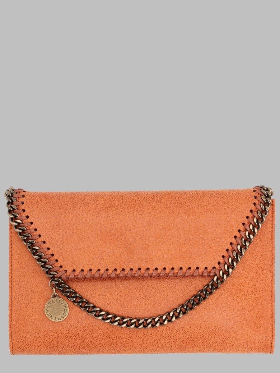 中心柱 ポールマッカートニー STELLA MCCARTNEY 歌留多保持者 銭入れ レディース オレンジ色 Wallets and Card Holders 413697 関税 貨物輸送無料 2026AW el